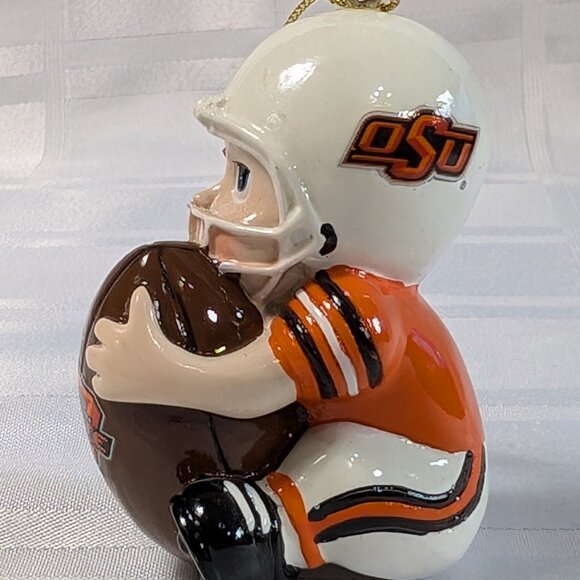 OKLAHOMA STATE UNIVERSITY COWBOYS OSU FOOTBALL NCAA CHRISTMAS ORNAMENT DECOR NOS - Picture 6 of 16